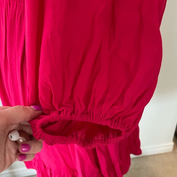 Romantic Era dress. Berry pink. Tie back. Size small. - Picture 5 of 6